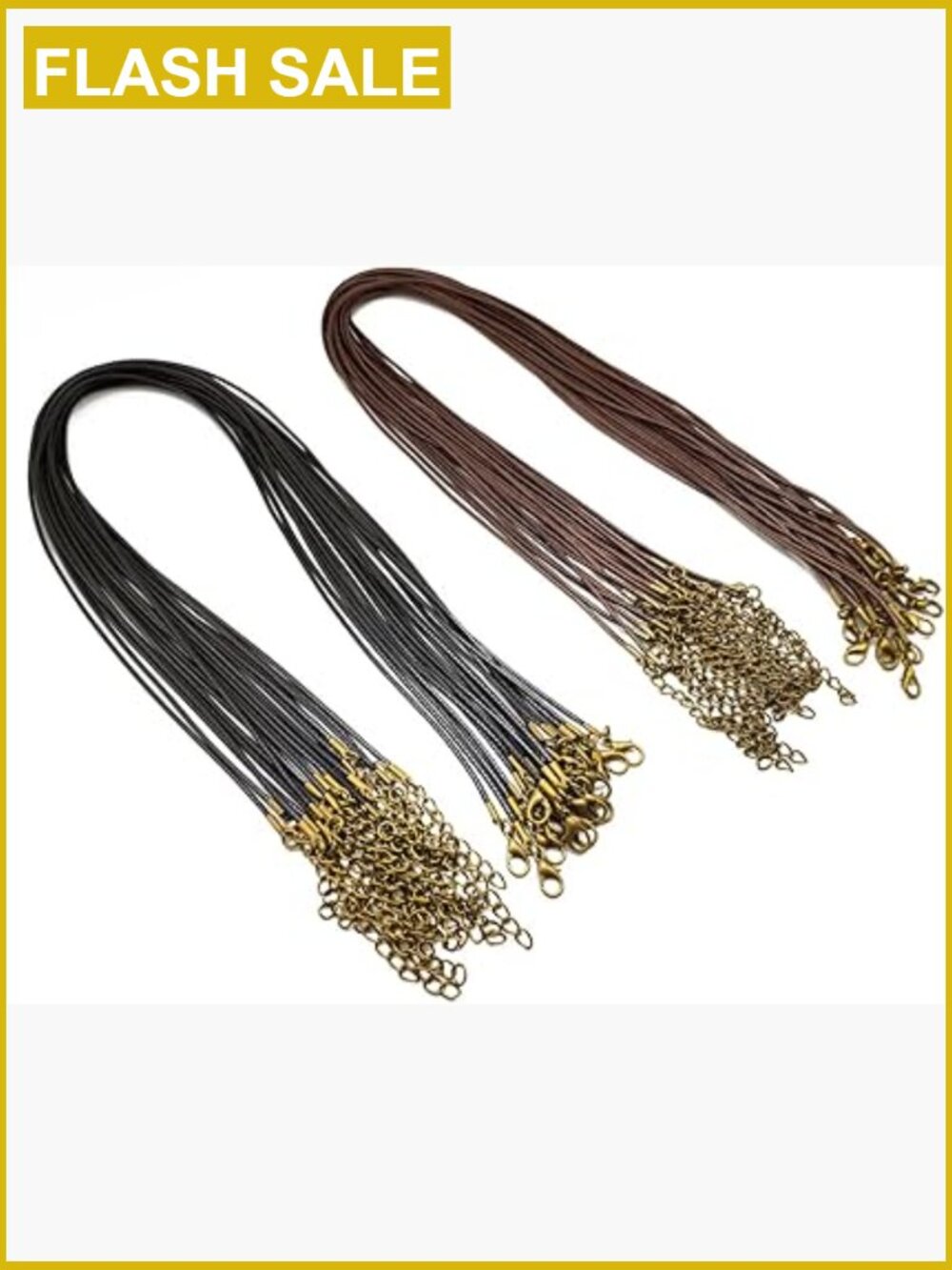 Bulk Jewelry Making Cord with Lobster Clasps 50 Pack